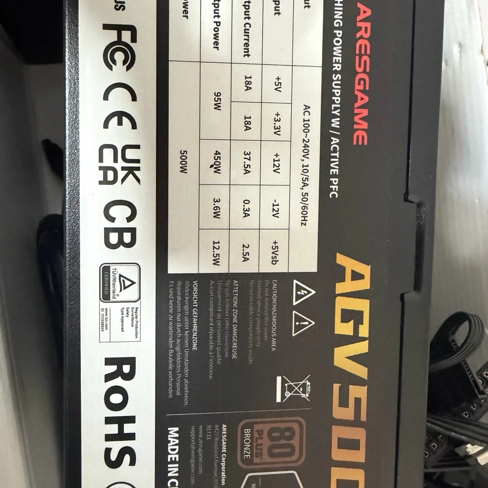 ARESGAME AGV500 Power Supply
